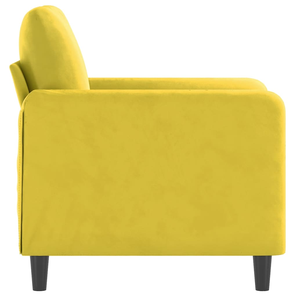 Fauteuil Fluweel 60 cm Geel