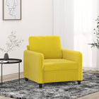 Fauteuil Fluweel 60 cm Geel