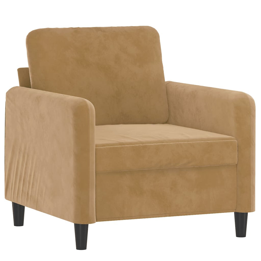 Fauteuil Fluweel 60 cm Bruin