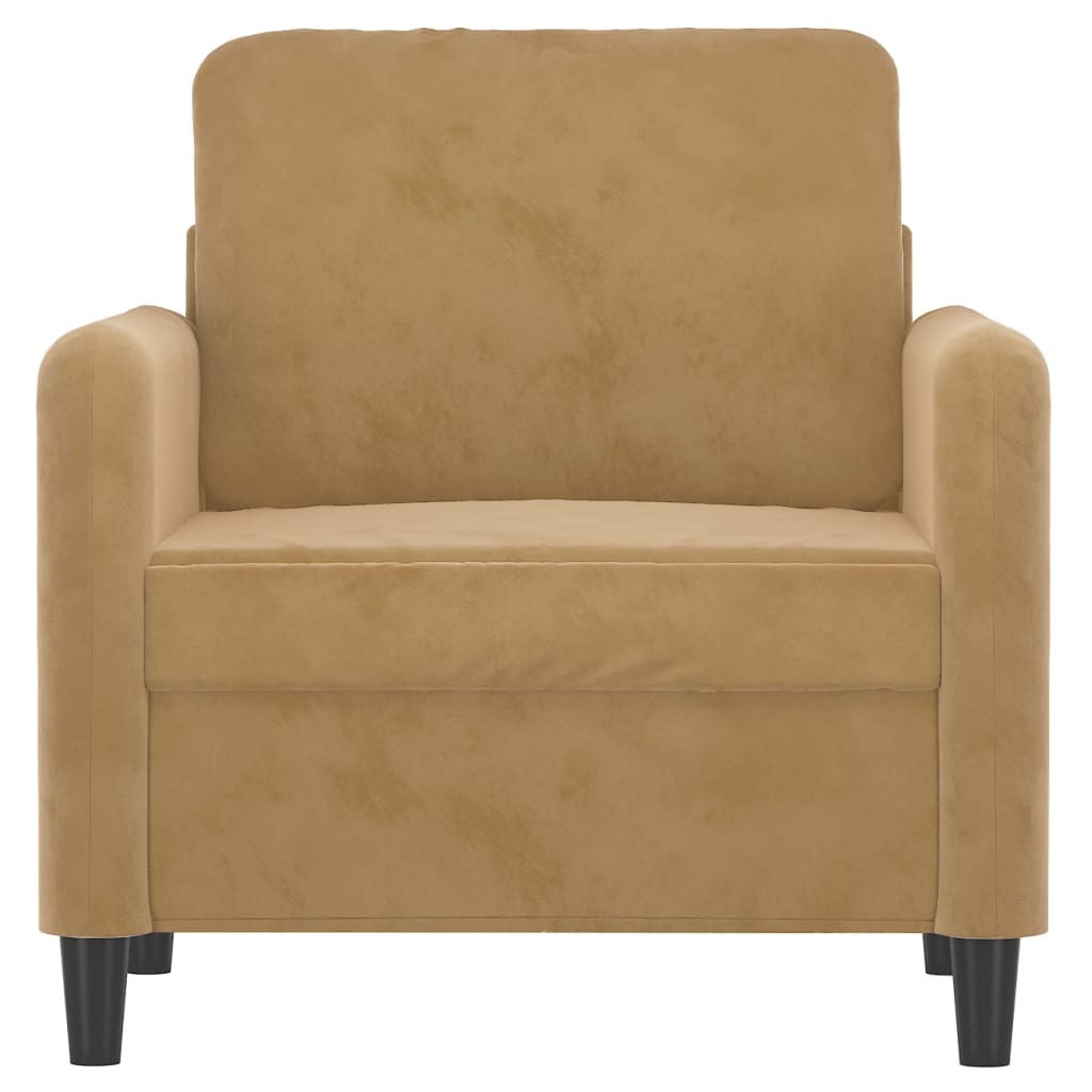Fauteuil Fluweel 60 cm Bruin