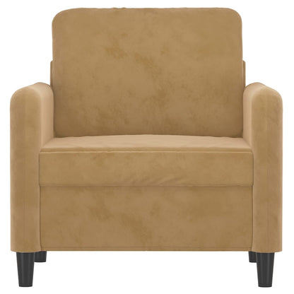 Fauteuil Fluweel 60 cm Bruin