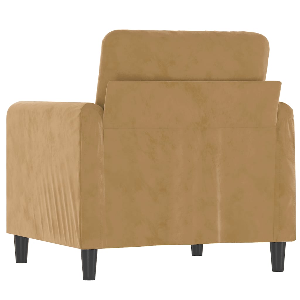 Fauteuil Fluweel 60 cm Bruin