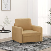 Fauteuil 60 cm fluweel bruin 78x77x80 cm