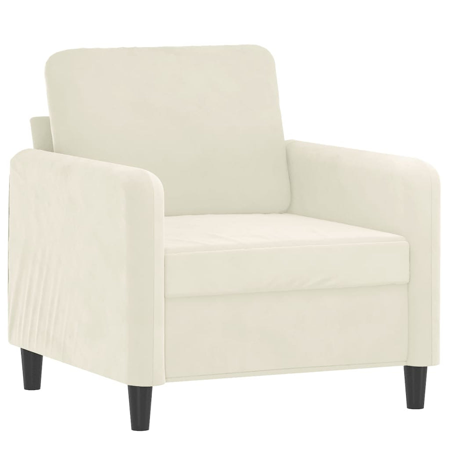 Fauteuil Fluweel Kleurig Crème 60 cm