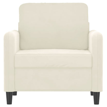 Fauteuil Fluweel Kleurig Crème 60 cm