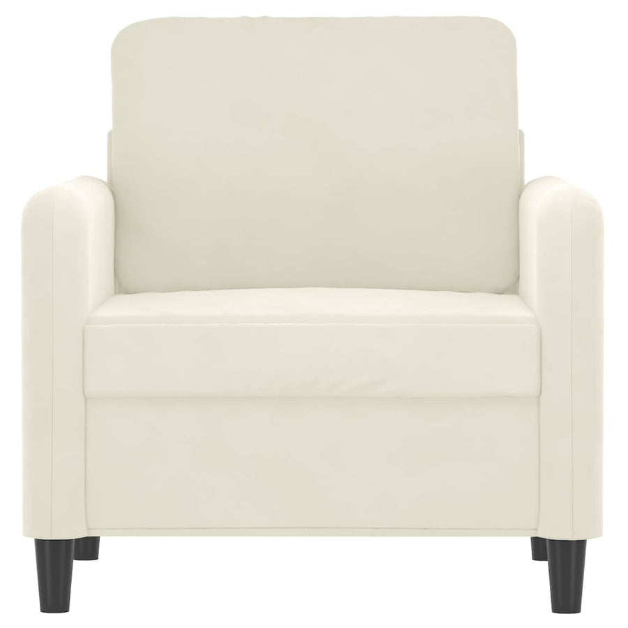 Fauteuil Fluweel Kleurig Crème 60 cm