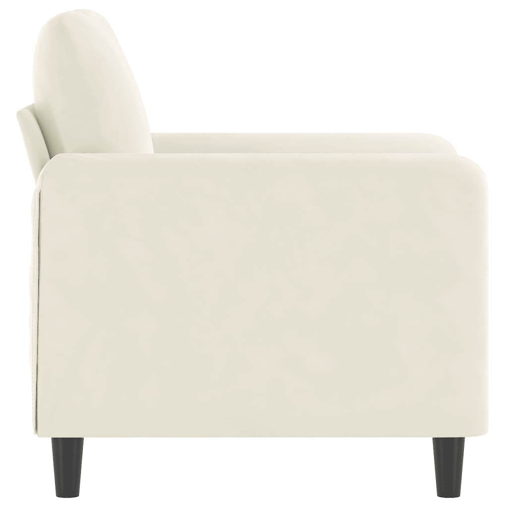 Fauteuil Fluweel Kleurig Crème 60 cm