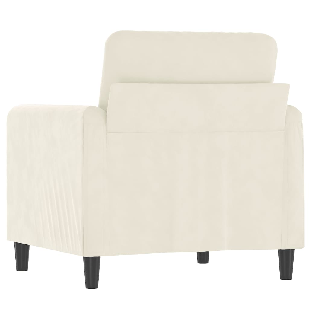 Fauteuil Fluweel Kleurig Crème 60 cm
