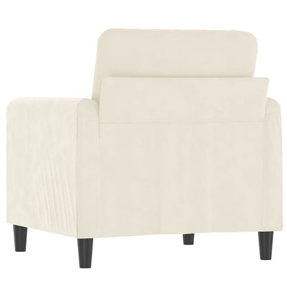 Fauteuil Fluweel Kleurig Crème 60 cm