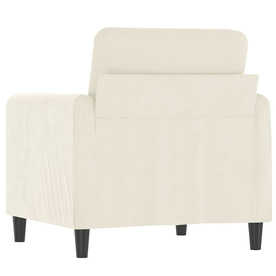Fauteuil Fluweel Kleurig Crème 60 cm