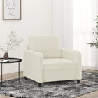 Armchair 60 cm velvet cream