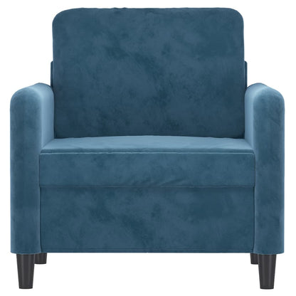 Fauteuil Fluweel Blauw 60 cm
