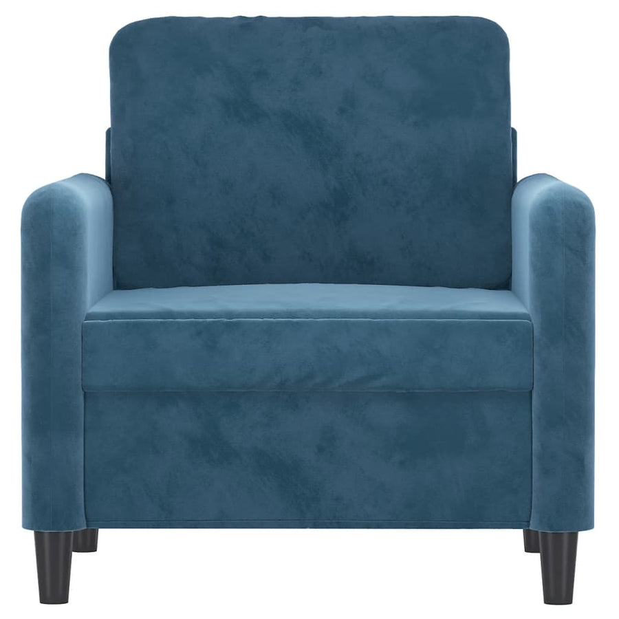 Fauteuil Fluweel Blauw 60 cm