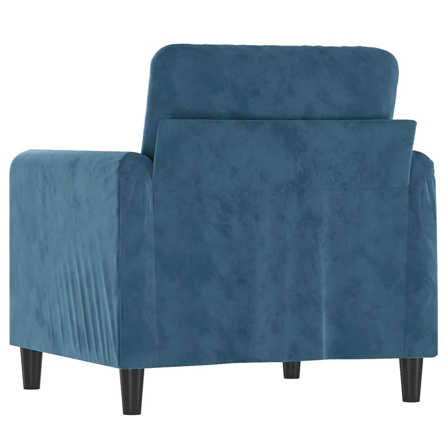 Fauteuil Fluweel Blauw 60 cm