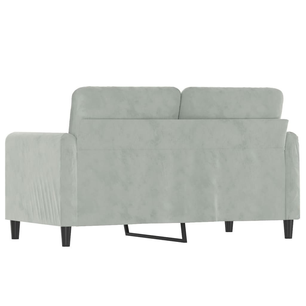 Tweezitsbank Fluweel 120 cm Lichtgrijs