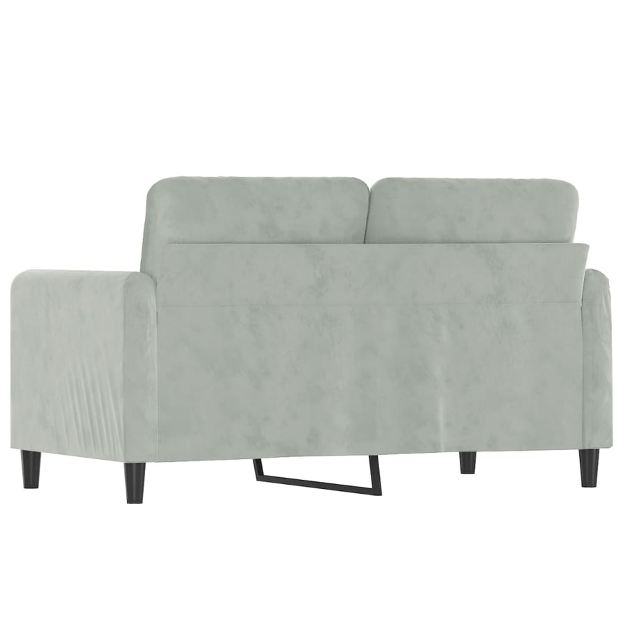 Tweezitsbank Fluweel 120 cm Lichtgrijs