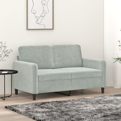 Tweezitsbank Fluweel 120 cm Lichtgrijs