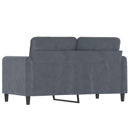 Tweezitsbank Fluweel 120 cm Donkergrijs