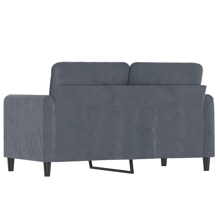 Tweezitsbank Fluweel 120 cm Donkergrijs