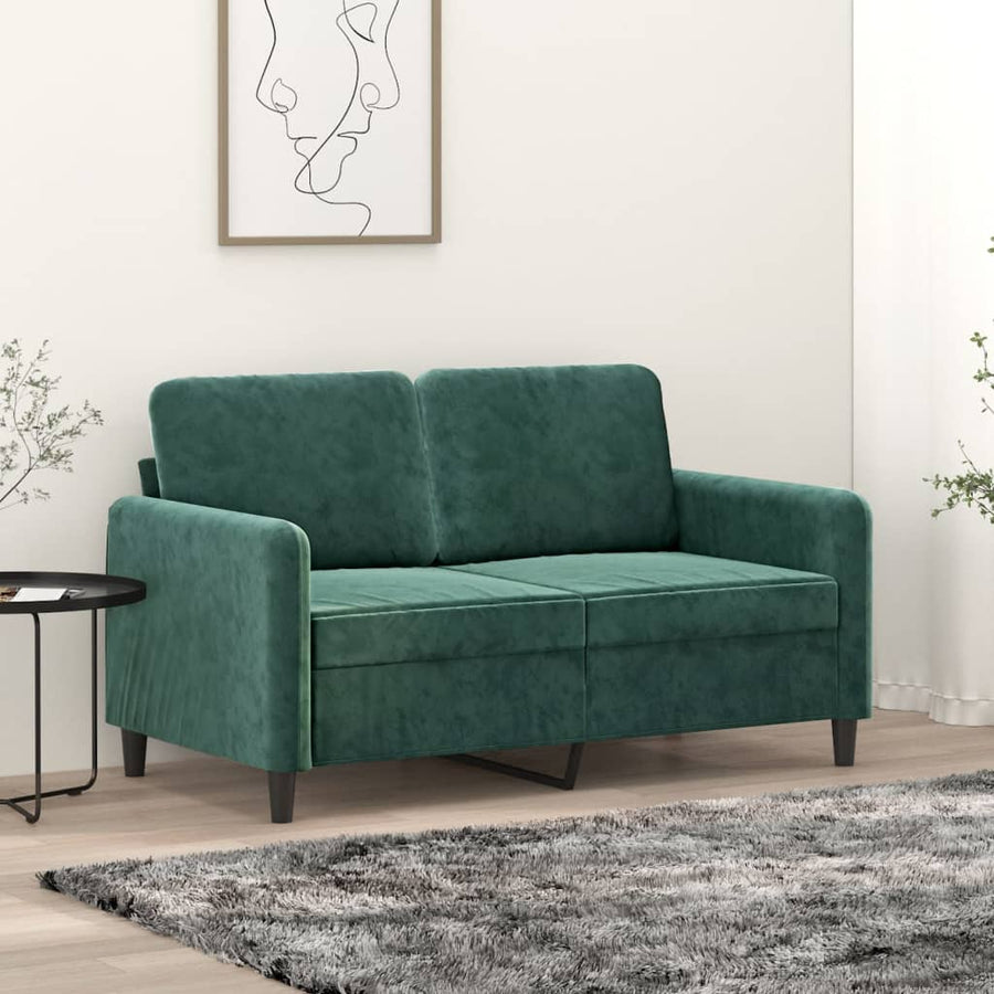 Tweezitsbank Fluweel 120 cm Donkergroen