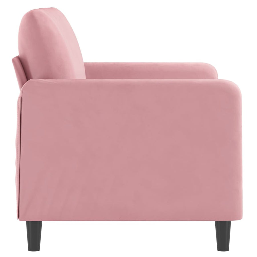 Tweezitsbank 120 cm fluweel roze