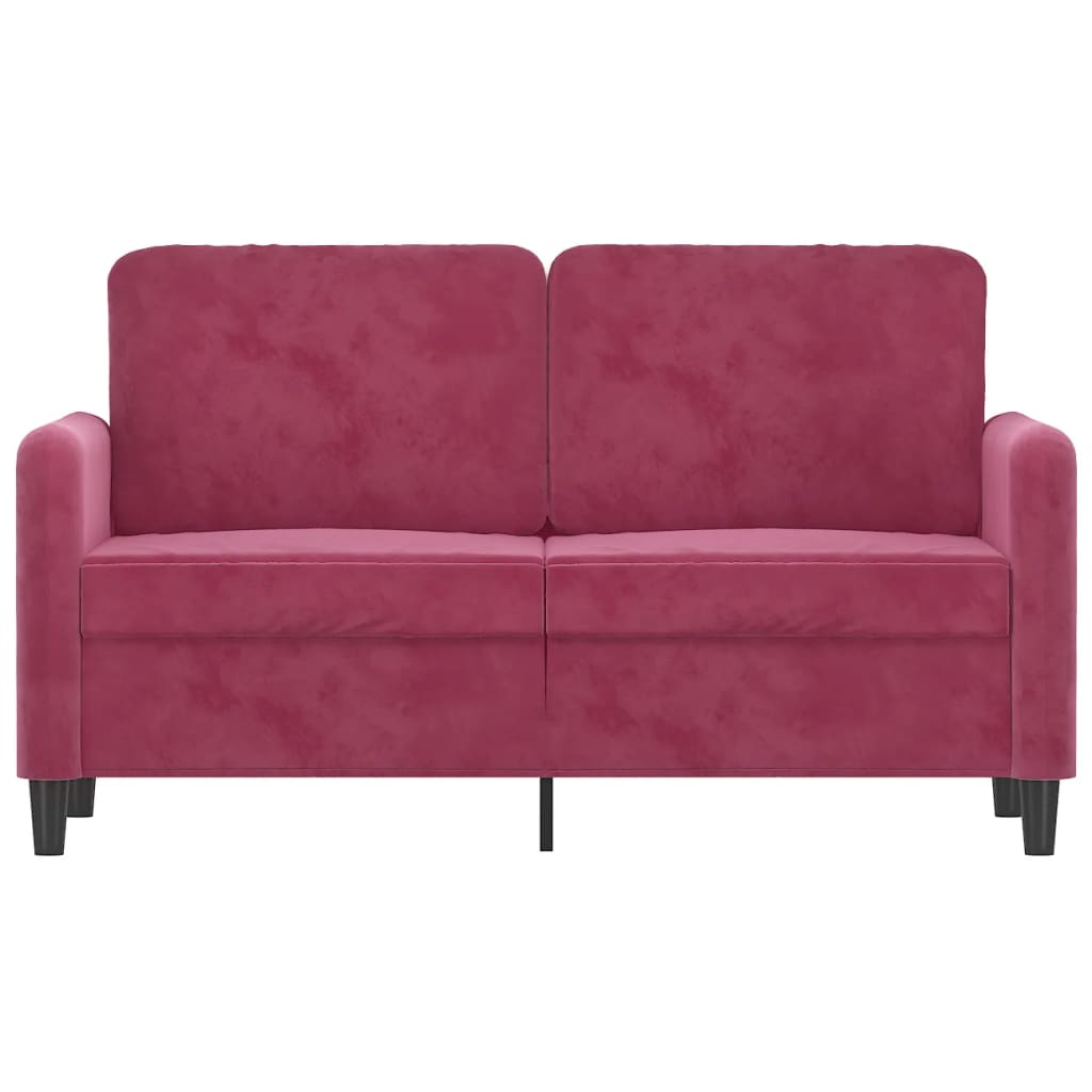 Tweezitsbank Fluweel 120 cm Wijnrood