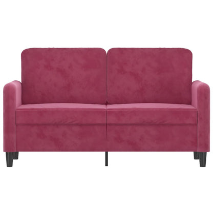 Tweezitsbank Fluweel 120 cm Wijnrood