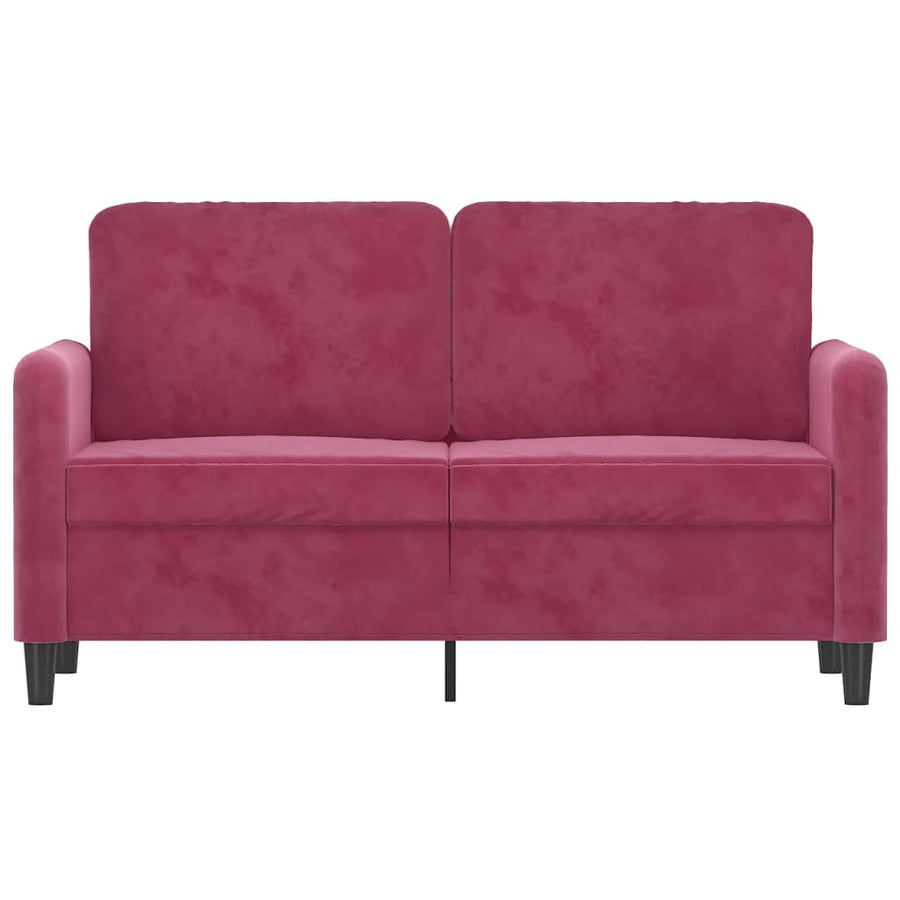 Tweezitsbank Fluweel 120 cm Wijnrood