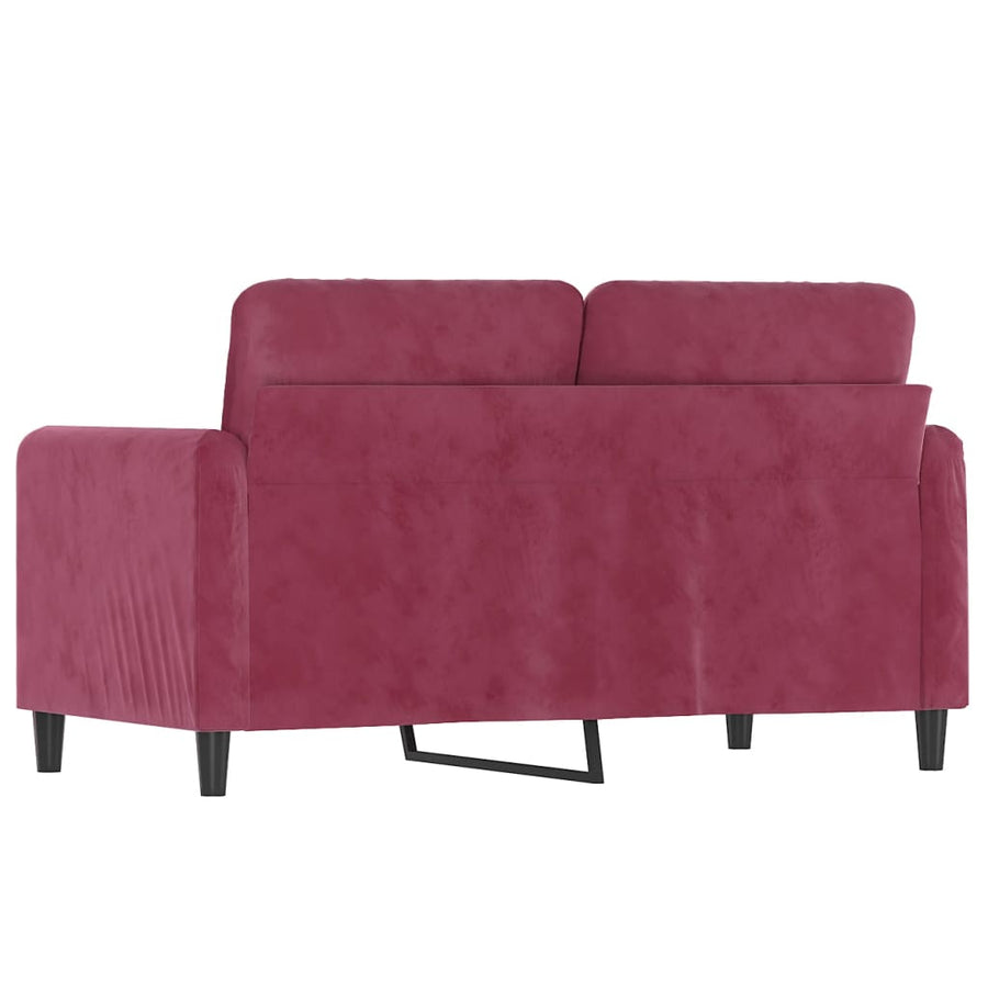 Tweezitsbank Fluweel 120 cm Wijnrood