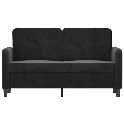 Tweezitsbank Fluweel 120 cm Zwart