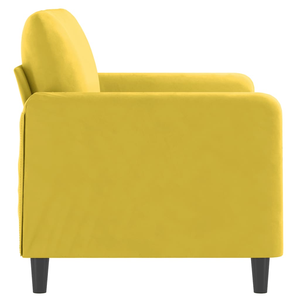 Tweezitsbank Fluweel 120 cm Geel