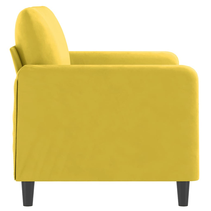Tweezitsbank Fluweel 120 cm Geel