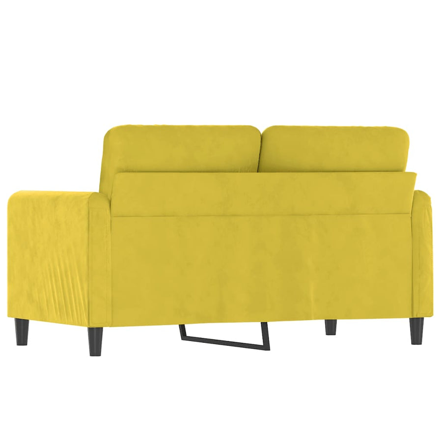 Tweezitsbank Fluweel 120 cm Geel