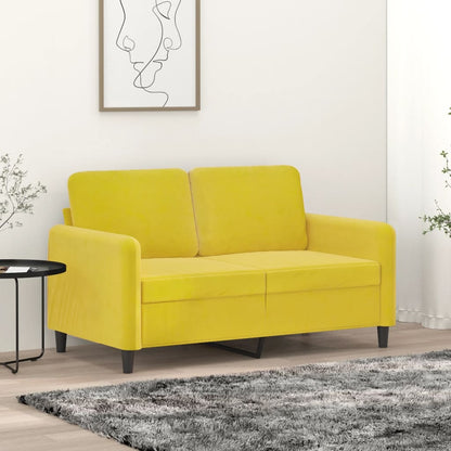 Tweezitsbank Fluweel 120 cm Geel