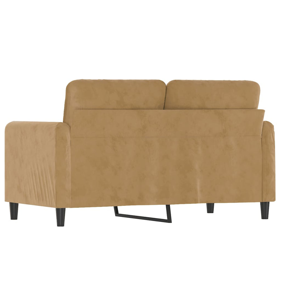 Tweezitsbank Fluweel 120 cm Bruin