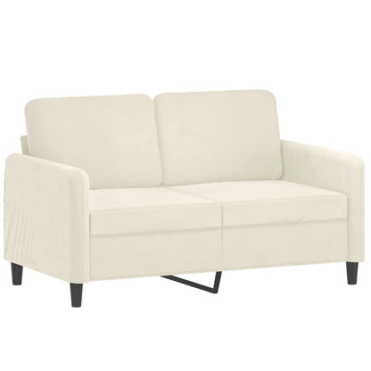 Tweezitsbank Fluweel Kleurig 120 cm Crème