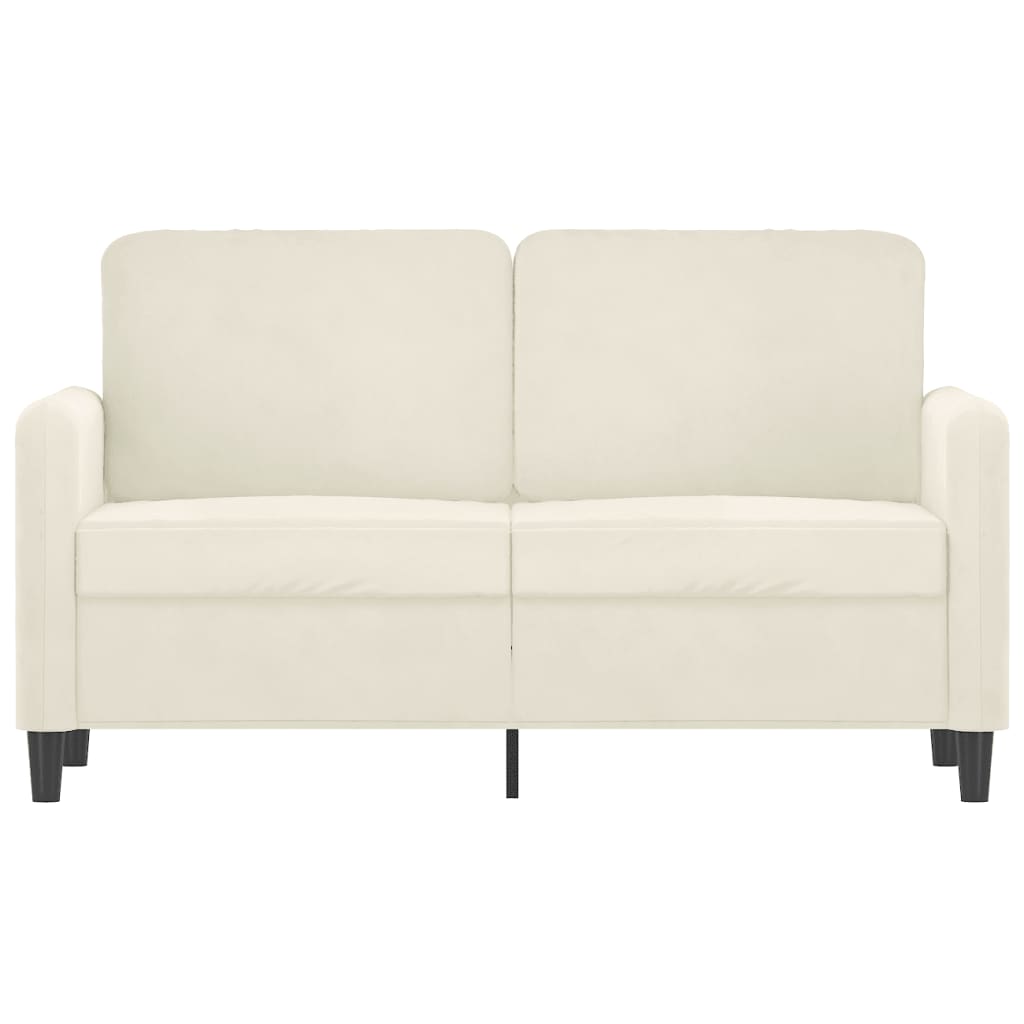 Tweezitsbank Fluweel Kleurig 120 cm Crème