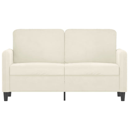 Tweezitsbank Fluweel Kleurig 120 cm Crème