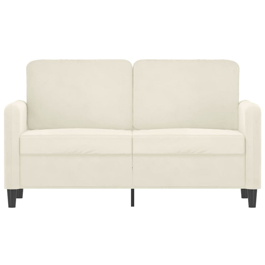 Tweezitsbank Fluweel Kleurig 120 cm Crème