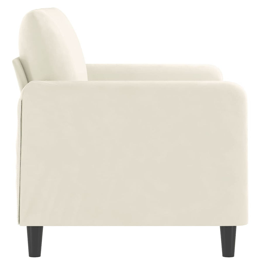 Tweezitsbank Fluweel Kleurig 120 cm Crème