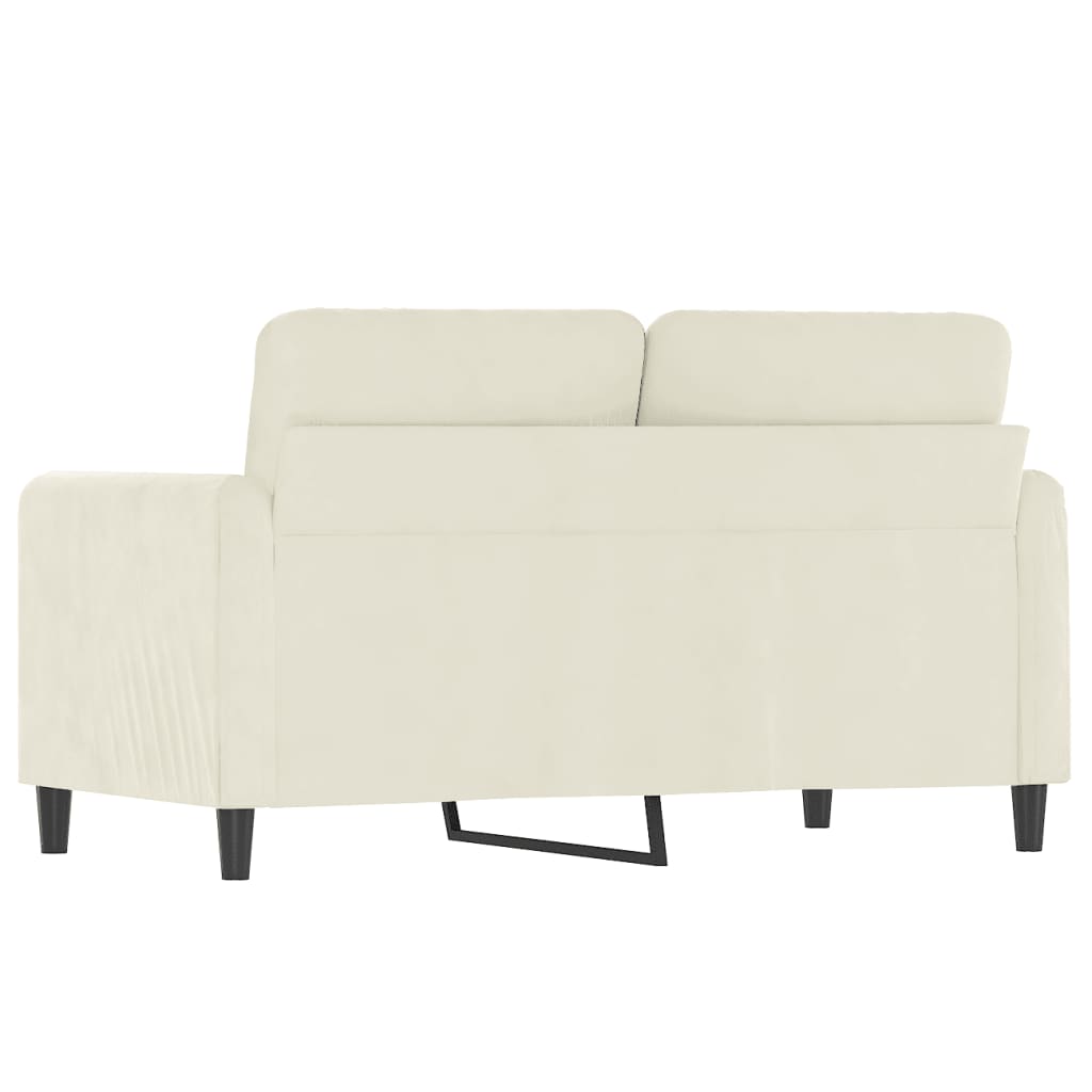 Tweezitsbank Fluweel Kleurig 120 cm Crème