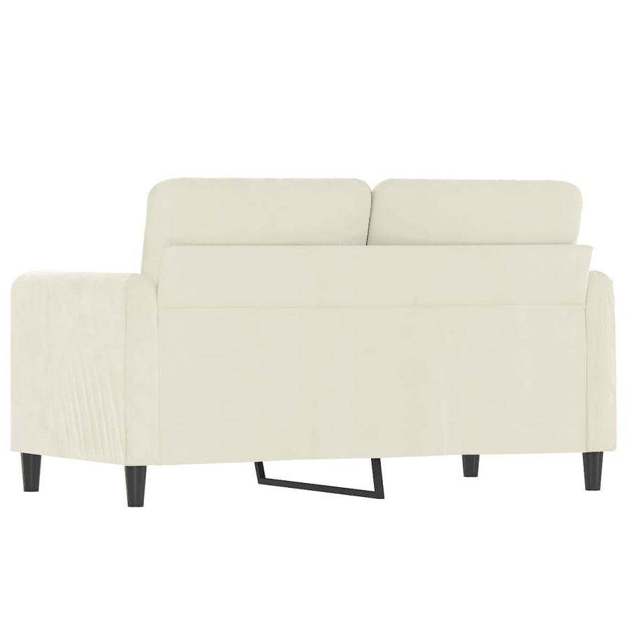 Tweezitsbank Fluweel Kleurig 120 cm Crème