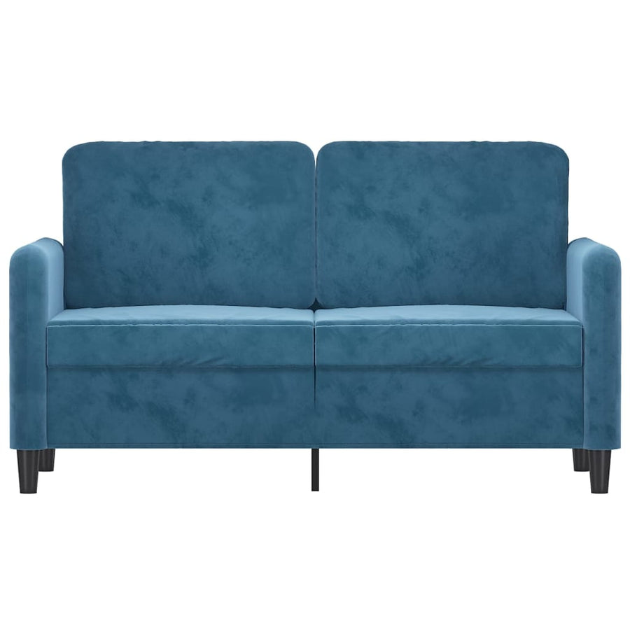 Tweezitsbank Fluweel 120 cm Blauw
