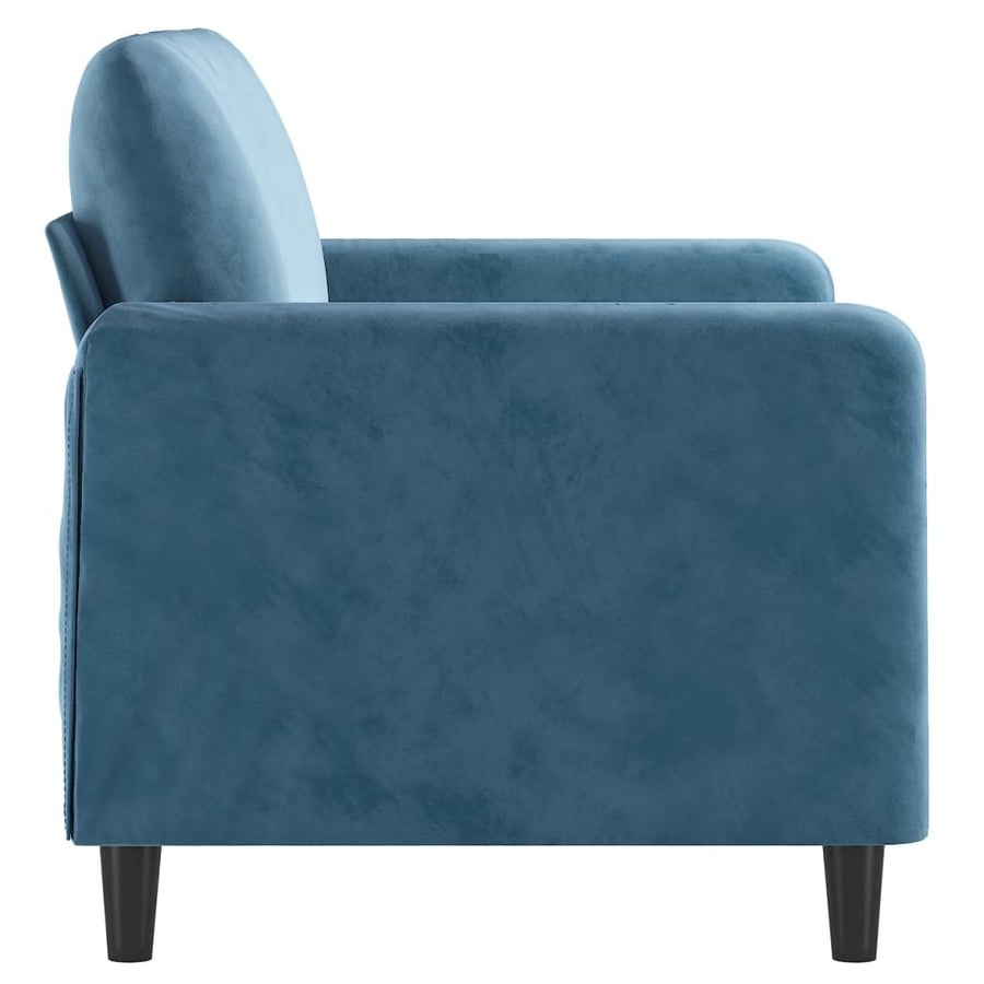 Tweezitsbank Fluweel 120 cm Blauw