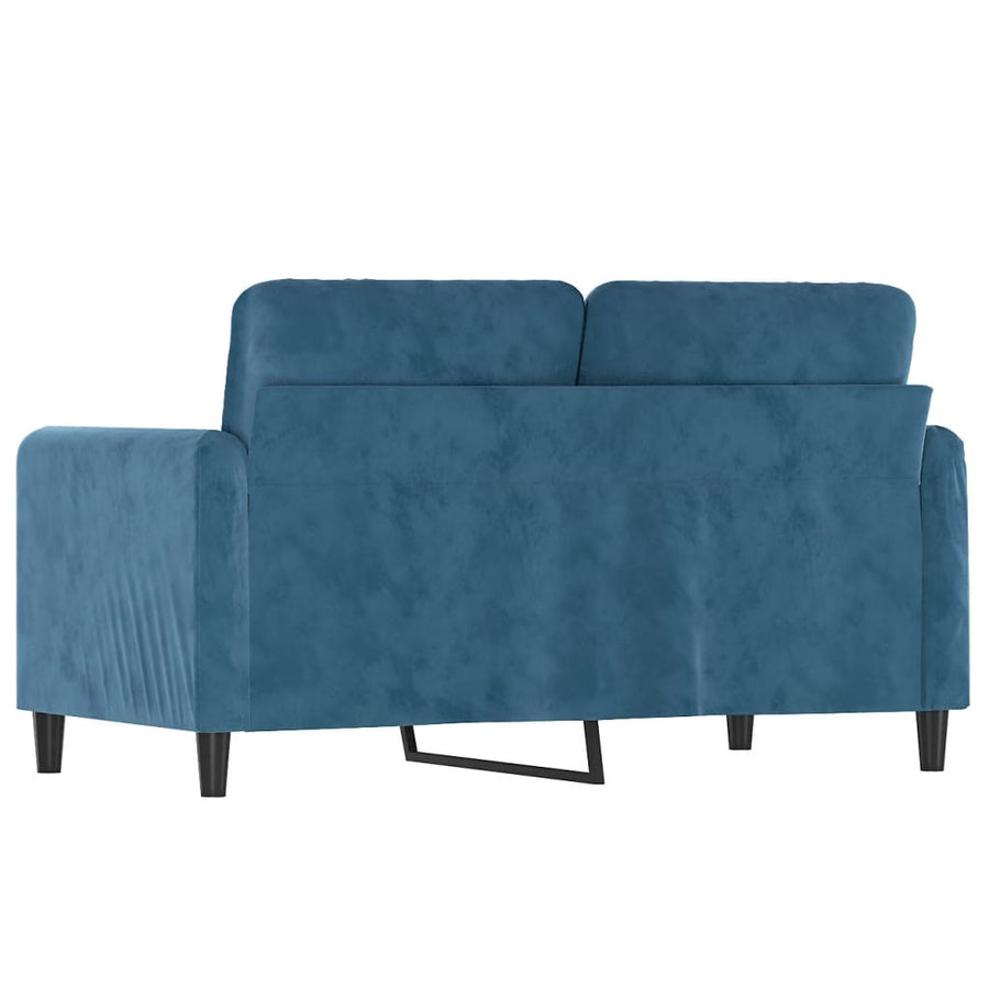 Tweezitsbank Fluweel 120 cm Blauw