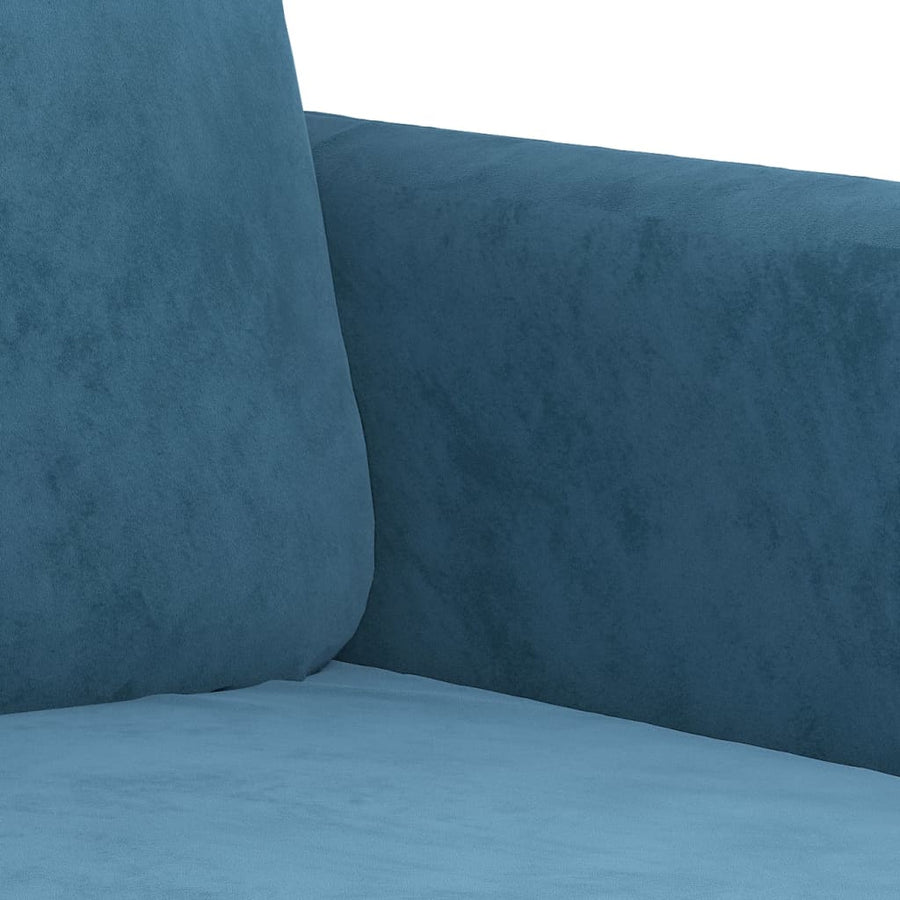 Tweezitsbank Fluweel 120 cm Blauw