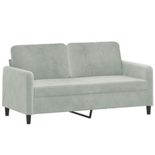 Tweezitsbank Fluweel 140 cm Lichtgrijs