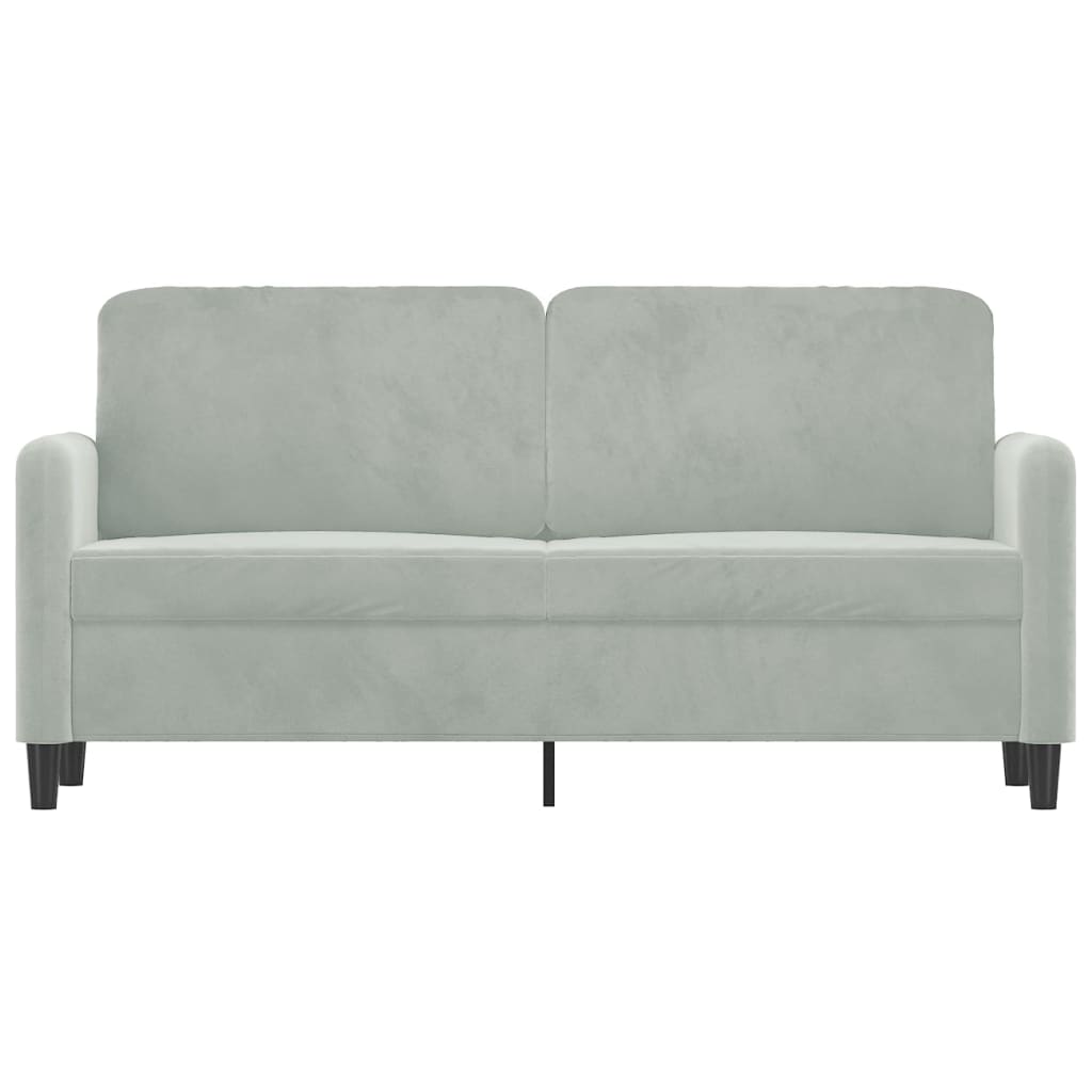 Tweezitsbank Fluweel 140 cm Lichtgrijs