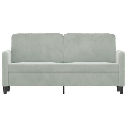Tweezitsbank Fluweel 140 cm Lichtgrijs