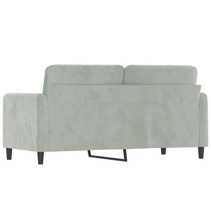 Tweezitsbank Fluweel 140 cm Lichtgrijs